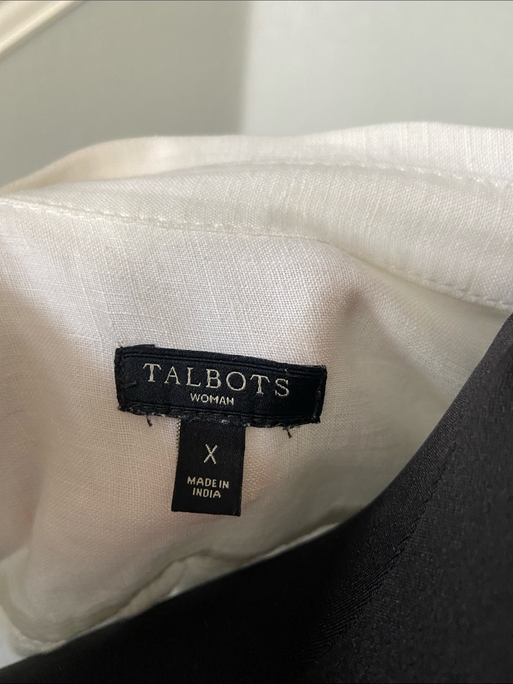Talbots White Linen Button-Front Tunic - Picture 3 of 8